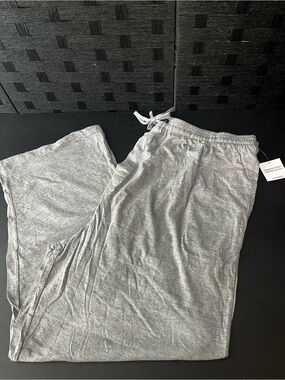 Andrew Scott Men's 3XL Gray Lounge Pants 100% Cotton NWT Drawstring Pockets